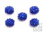 Royal Blue (Silver Backed) Resin Pave Rhinestone Beads - 12mm